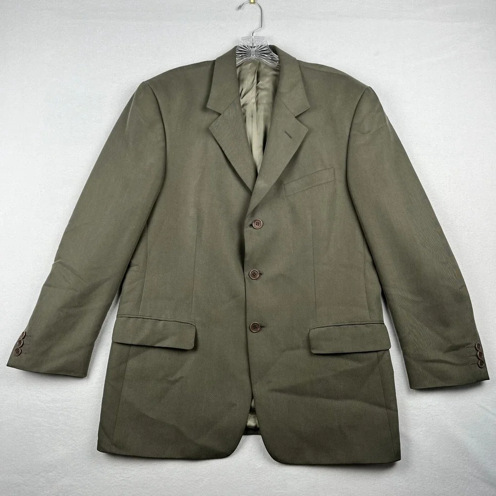 Pierre Balmain Blazer Jacket Men's‎ 40 Green Single Breasted Sport Coat